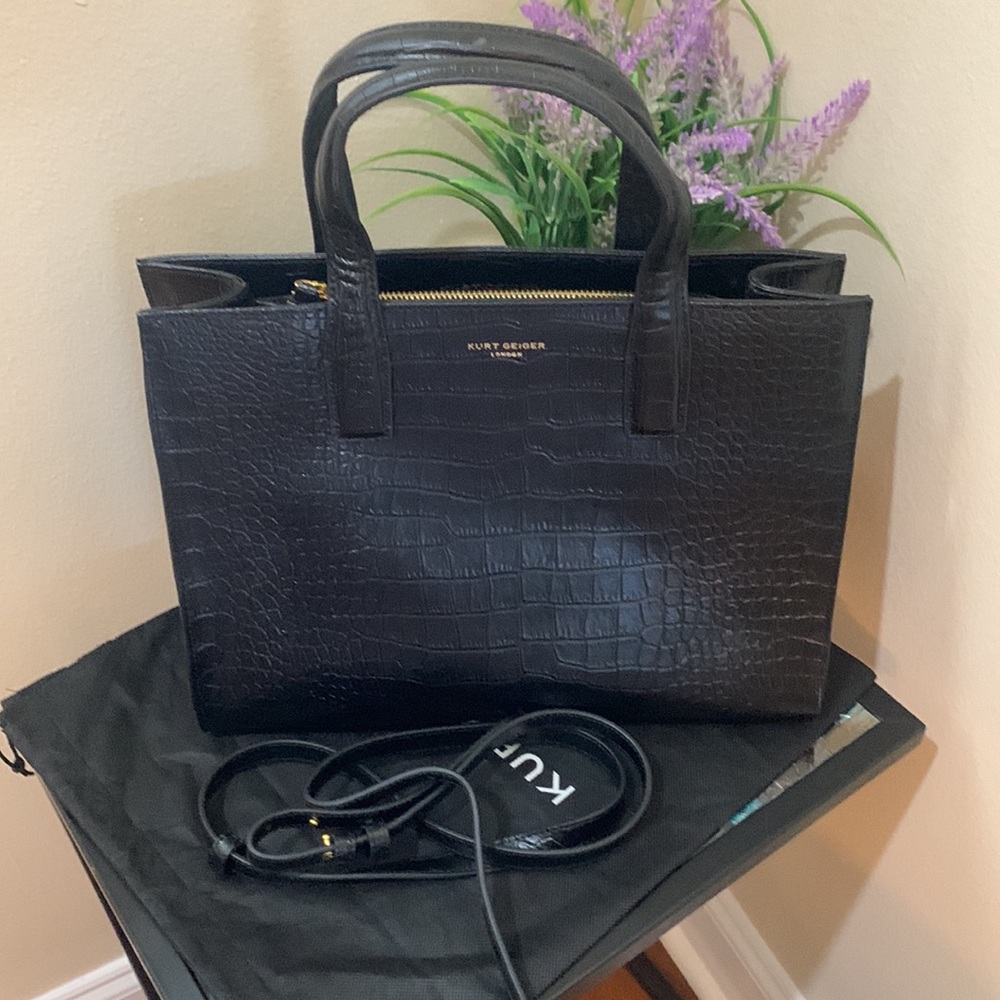 Kurt Geiger London Croc Embossed Leather Tote Bag - Picture 13 of 17